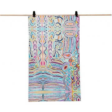Aboriginal Art | Cotton Tea Towel | Judy Watson